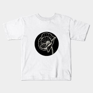 Poppy Pop Art (Black & White) Kids T-Shirt